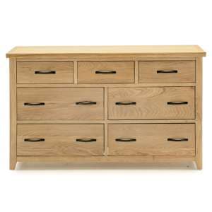 Romero Wooden Chest Of 7 Drawers In Natural - UK