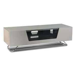 Clutton Medium LCD TV Stand In Ivory With Chrome Base