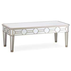 Rose Rectangular Mirrored Coffee Table In Silver
