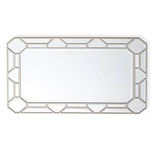 Rose Rectangular Wall Mirror In Silver Mirrored Frame - UK