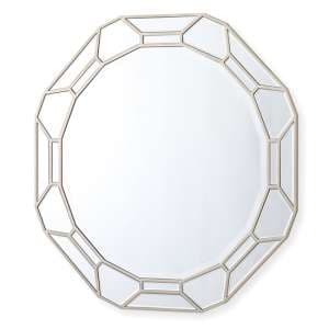 Rose Round Wall Mirror In Silver Mirrored Frame - UK