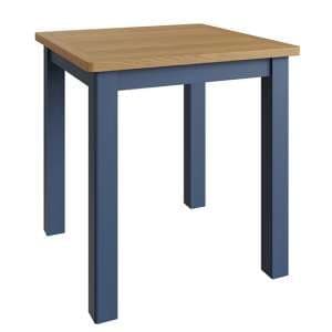 Rosemont Square Wooden Dining Table In Dark Blue