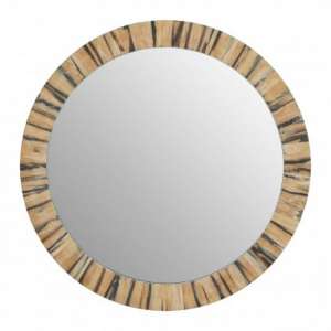 Rove Round Wall Bedroom Mirror In Black and Gold Frame