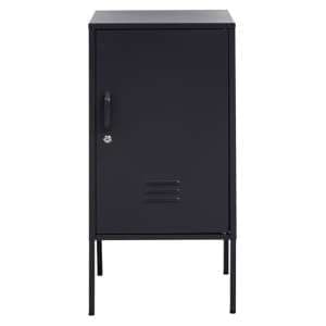 Rumi Metal Locker Storage Cabinet With 1 Door In Black