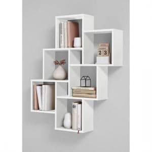 Rutland Wooden Wall Mounted Shelving Unit In White