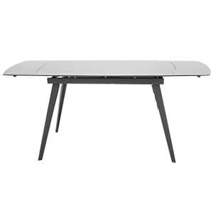 Sabine Glass Extending Dining Table In Cappuccino - UK