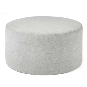 Saeran Linen Fabric Footstool In Grey