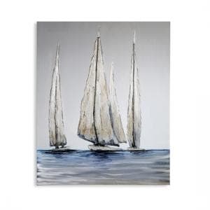 Sailing Canvas Oil Painting On Wooden Frame - UK
