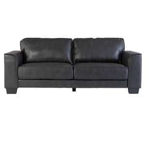 Salford Fabric 3 Seater Sofa In Distressed Black - UK