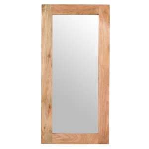 Salter Solid Mangowood Extra Long Wall Mirror In Rough Swan - UK