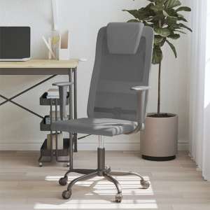 Salvo Mesh Fabric Home And Office Chair In Grey - UK