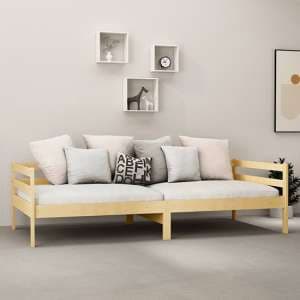 Sanchia Solid Pinewood Single Day Bed In Natural