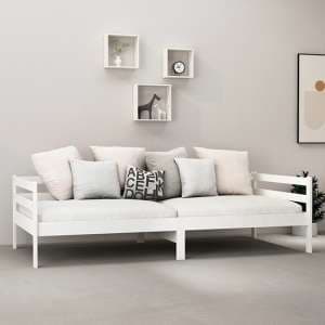 Sanchia Solid Pinewood Single Day Bed In White - UK