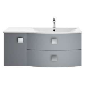 Sane 100cm Right Handed Wall Vanity With Basin In Dove Grey
