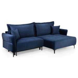 Sanford Universal Plush Velvet Sofa Bed In Blue