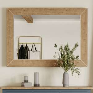 Sanford Wall Mirror With Oak Wooden Frame - UK