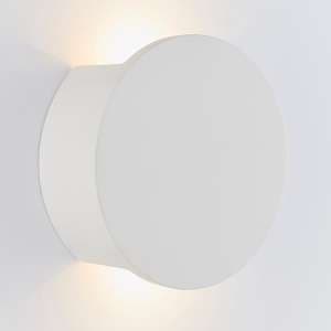 Sanna LED Wall Light In Smooth White Plaster - UK