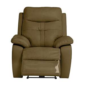 Santino Leather Electric Recliner Armchair In Brown