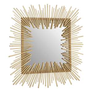 Sarnia Sunburst Design Wall Bedroom Mirror In Rich Gold Frame