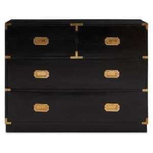 Sartor Wooden Chest Of 4 Drawers In Black And Gold - UK