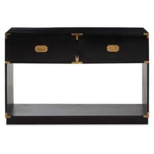 Sartor Wooden Console Table With 2 Drawers In Black And Gold - UK
