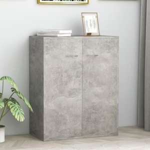 Sassy Wooden Sideboard With 2 Doors In Concrete Effect - UK