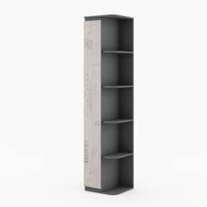 Sault Kids Wooden Bookcase With 4 Shelves In Graphite - UK