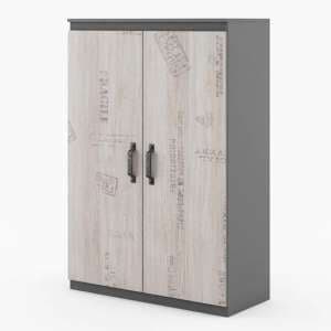 Sault Kids Wooden Sideboard With 2 Doors In Graphite - UK