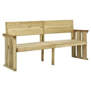 Saumya 172cm Wooden Garden Seating Bench In Green Impregnated - UK