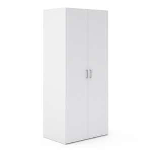Scalia Wooden Wardrobe In White With 2 Doors