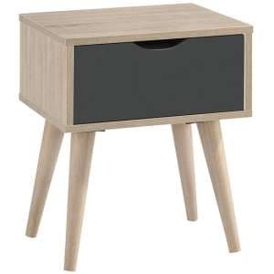 Scandia Wooden Lamp Table In Oak And Grey