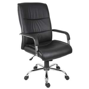 Scanon Executive Office Chair In Black PU With Castors