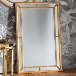 Sentara Rectangular Wall Mirror In Gold Frame - UK