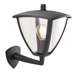 Seraph Clear Polycarbonate Shade Wall Light In Textured Grey - UK