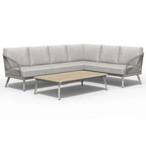 Seras Modular Lounge Set With Coffee Table In Mottled Sand - UK