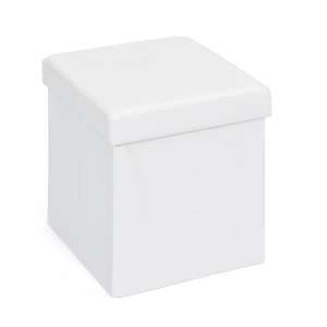 Setti Fabric Small Foldable Storage Box In White