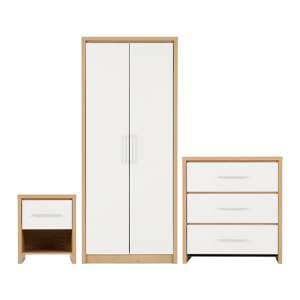 Samaira Wooden Bedroom Set In White High Gloss