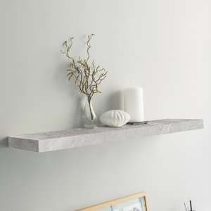 Shelvza Large Wooden Wall Shelf In Structured Concrete