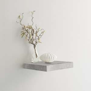 Shelvza Small Wooden Wall Shelf In Structured Concrete