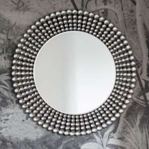 Sherrington Round Wall Mirror In Silver Frame - UK