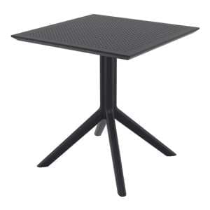 Shipley Outdoor Square 70cm Dining Table In Black - UK