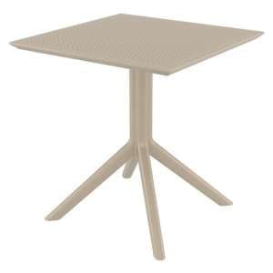 Shipley Outdoor Square 70cm Dining Table In Taupe - UK