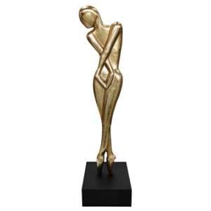 Shy Aluminium Female Body Sculpture In Gold And Black