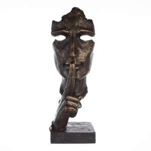 Silence Poly Design Sculpture In Antique Bronze And Grey