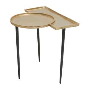 Simbala Metal Side Table In Gold And Black - UK