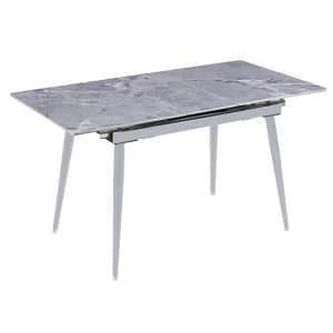 Sion Extending Sintered Ceramic Stone Dining Table In Grey - UK