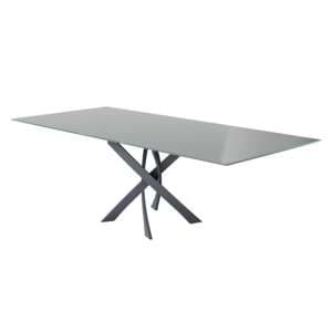 Staines Swivel Extending Grey Glass Dining Table