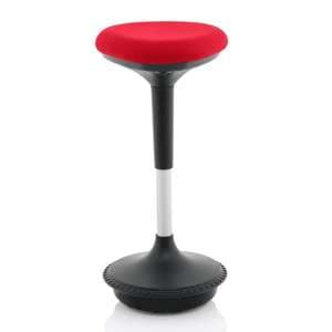 Sitall Fabric Office Visitor Stool With Red Seat - UK