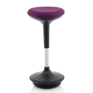 Sitall Fabric Office Visitor Stool With Tansy Purple Seat - UK