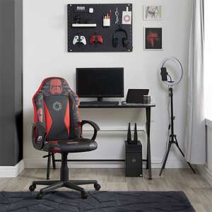 Sith Trooper Faux Leather Childrens Gaming Chair In Black